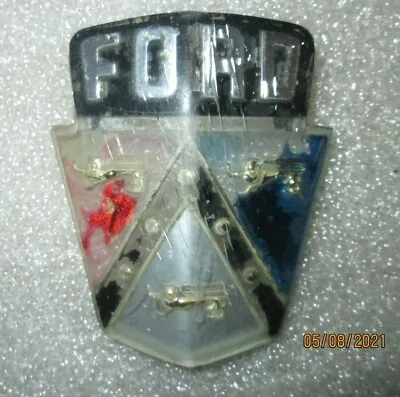 1952 1953 1954 Ford Hood Ornament Badge Emblem Flag Factory Original Oem Used • $18.44