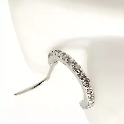 925 Silver L Shape Nose Ring Stud Hoop Lab-Created Moissanite 20G Daily USE • $20.25