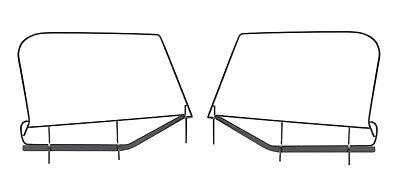 JEEP WRANGLER TJ HALF DOOR WINDOW FRAMES NEW L & R PAIR For SOFT TOP 1997-2006 • $369.43