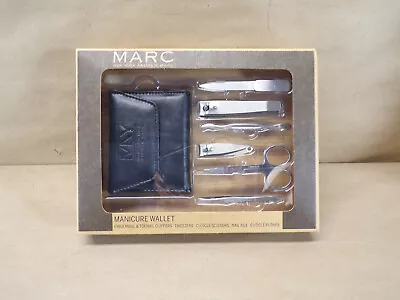 Marc New York Men's 6 Piece Envelope Cosure Manicure Set Black • $17.59