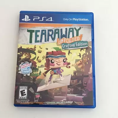 LIKE NEW! Genuine Game PlayStation 4 PS4 Tearaway Unfolded CIB FREE SHIPPING! • $14.99