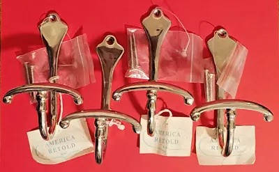 Vintage 5  Silvertone Metal Wall Hooks - America Retold - NWT • $25