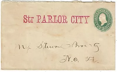 1890's Steamer PARLOR CITY Handstamp In Red On Cover To New Orleans • $32