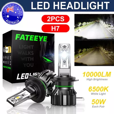 FATEEYE H7 Upgrade LED Headlight Globes Canbus Bulb Kit 10000LM White Beam • $17.19