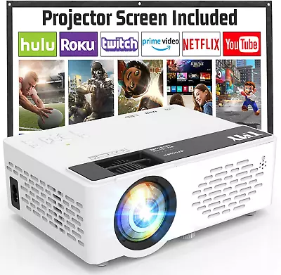 Mini Projector Upgraded Bluetooth Projector With 100  Screen 1080P Full HD • $104.25