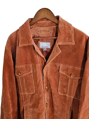 $44.99 • Buy Vintage 90s Wilsons M. Julian Mens XL Leather Jacket Tan Brown Heavy RN69426