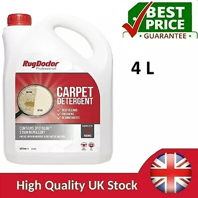£20.99 • Buy Rug Doctor Carpet Shampoo Cleaning Detergent Odour Neutralising Carpet 4L Clean