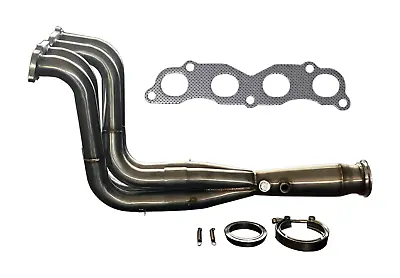 K Swap K20 K24 Megaphone Exhaust Header 3  4-1 Tri-Y EK EG DC2 Civic V Band Pipe • $349.95