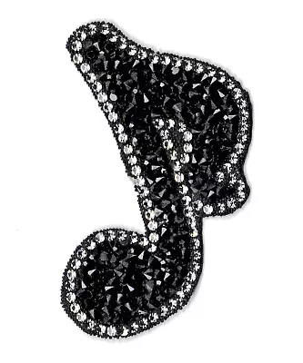 Patch Note Croche Beads Rhinestone Patched Badge Transfer Music Thermoadhesive • $3.88