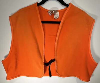 Cabela's Men's Size XXL Blaze Orange 100% Acrilan Hunting Vest Made In USA Snap • $41.90