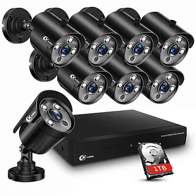 XVIM 1080P 8CH Security Cameras System Home Surveillance H.265 DVR CCTV IR Night • $129.99