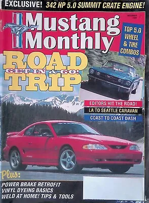 Mustang Monthly Magazine Ford November 1995 Power Brake Retrofit Vinyl Dyeing • $7.99