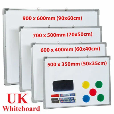 £9.95 • Buy Magnetic Whiteboard Large Small White Board Dry Wipe Notice Office Home School