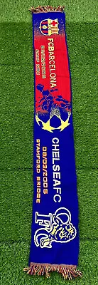 Chelsea V Barcelona Round Of 16 Champions League 2005 Football Scarf E70 • $25.25