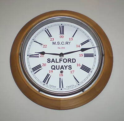 Manchester Ship Canal Railway Victorian Style Wooden Clock Salford Quays. • £65