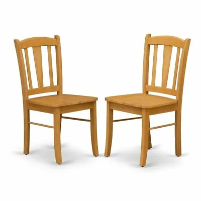 East West Furniture Dublin 9  Wood Dining Chairs In Oak (Set Of 2) • $138.39