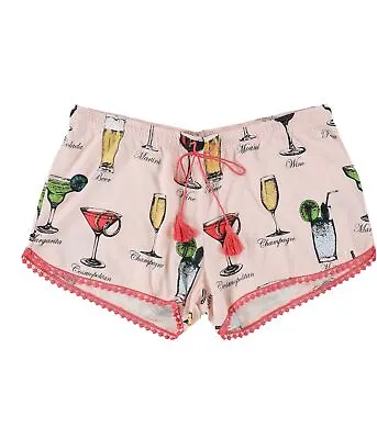 P.J. Salvage Womens Cocktails Pajama Shorts Pink Medium • $22.50