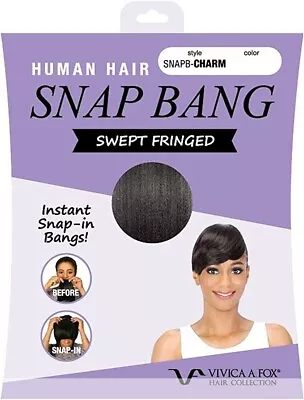 Vivica Fox SNAP BANG 100% Human Hair  SWEPT FRINGED LOOK Charm • $11.99