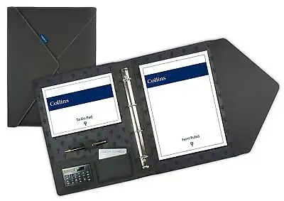 Conference Folder - Conference Ringbinder With Flap - Charcoal A4 (7020) • £35.50