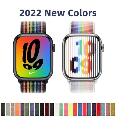 $6.21 • Buy For Apple Watch Series 8 7 6 5 4 SE Nylon Sport Loop Band Strap 42/40/44/41/45mm