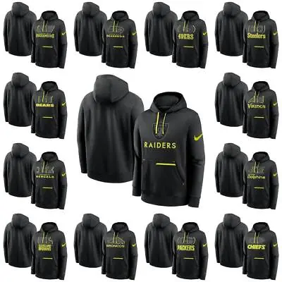 Adult Men's American Football Volt Pullover Hoodie Black 23 • $70