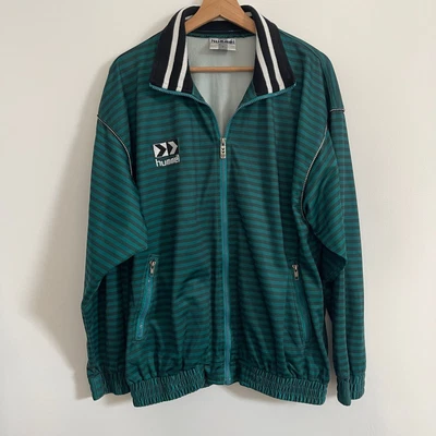 £29.95 • Buy Hummel Vintage Full Zip Jacket Green Retro Mens Size XL