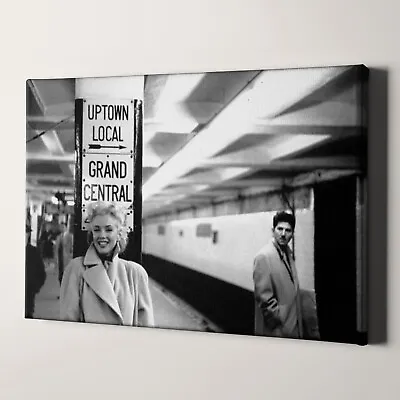 Marilyn Monroe Grand Central Station New York City 1950s Canvas Wall Art Print • $49
