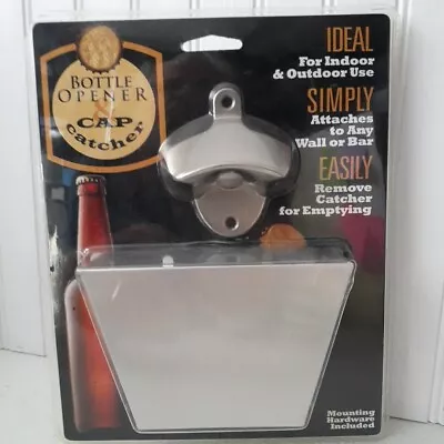 Mounted Bottle Opener And Cap Catcher By Crown Bolt • $19.95