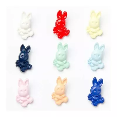 Bunny Rabbit Carrot Button 20mm X 12mm Plastic Shank Novelty Buttons • £1.40