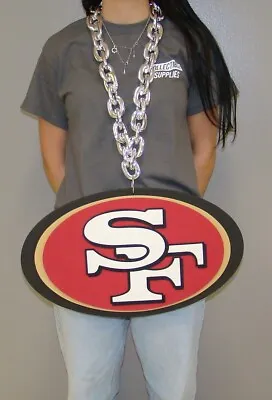 San Francisco 49ers BIG LOGO 3D Fan Chain Foam Necklace • $46.95