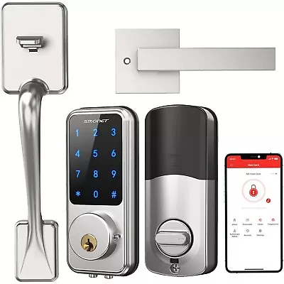 Front Door Lock Set With Handle Keyless Entry Digital Keypad Smart Deadbolt Lock • $79.99