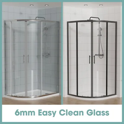 Quadrant Shower Enclosure Walk In Corner 6mm Cubicle Easy Clean Glass Screen • £234.97