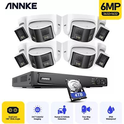 ANNKE 4K 8CH NVR 6MP POE IP Security Camera System 2 Way Audio Full Color Night • $259.99