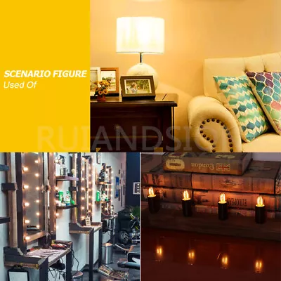 Screw E12 E14 Candle Filament Light Chandelier Refrigerator Bulb 12V-24V/ 220V • $3.88