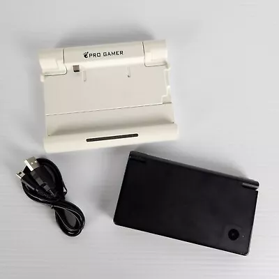Nintendo DSi Matte Black Handheld Console + Stylus + Pro Gamer Stand + USB 🦊 • $70