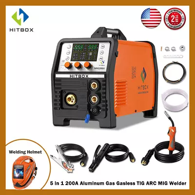 5IN1 200A Aluminum MIG Welder 100V 220V Gas Gasless MIG TIG MMA Welding Machine  • $359.99