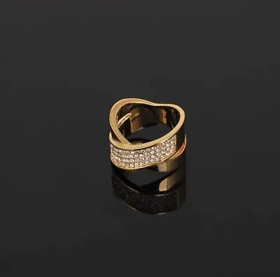 MK Ring Gold Tone Crystal Sparkling Free Shipping • $26