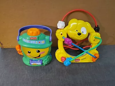 Fisher Price Laugh & Learn Lantern Sounds Lights Up & Playskool Busy Bead Toy • $24.99