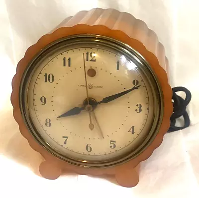 Antique General Electric Butterscotch Catalin Bakelite GE Alarm Clock Untested • $79.99