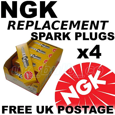 4x NGK Replacement SPARK PLUGS AUSTIN/MORRIS MINOR 1.0 Lt All Models  No. 7529 • £11.95