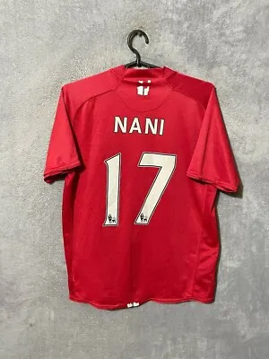 NANI #17 Manchester United Home Football Shirt 2007 - 2009 Jersey Nike Mens SZ M • $42.49