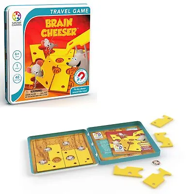 SmartGames Brain Cheeser Tin Box Magnetic Travel Game With 48 Challenges For • $10.99