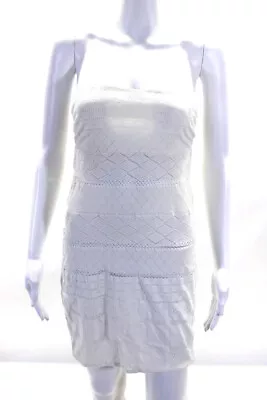 Melissa Odabash Womens Cotton Geometric Cut Out Micro Mini Dress White Size S • $40.81