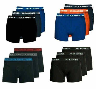 £17.99 • Buy New Mens Jack & Jones Boxer Shorts Cotton Stretch Underwear Trunks 3 Pack