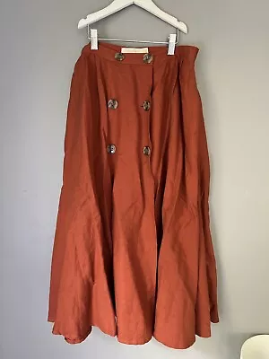 Tigerlily Rust Skirt Linen / Brown Red Size 12 • $50