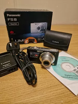 Panasonic LUMIX DMC-FS8 10.1MP Digital Camera - Black 8GB Memory • £47.99