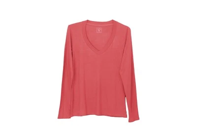 $5.99 • Buy Island Company Women's 100% Cotton V Neck Shirt Retail $45