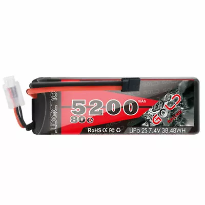 5200mAh 80C 7.4V RC 2S Lipo Battery Traxxas Plug Hardcase For Car Truck Buggy • $17.50