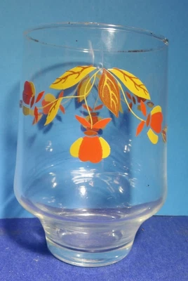 $9.99 • Buy 1 Tall Brockway 13 Oz Tumbler Autumn Leaf Jewell Tea Water Glass