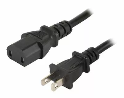 IEC C13 Plug To 2 Pin Polarised USA Plug Power Lead Cable 1.8M Long 0.75mm² • $24.93